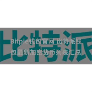 Bitpie钱包官网 比特派钱包最新加密货币列表汇总